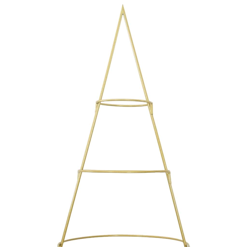 Albero di Natale in metallo con supporto Oro 209 cm