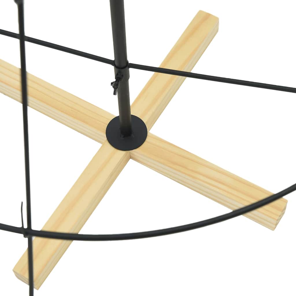 Albero a Cono di Natale con supporto Nero 154 cm Acciaio