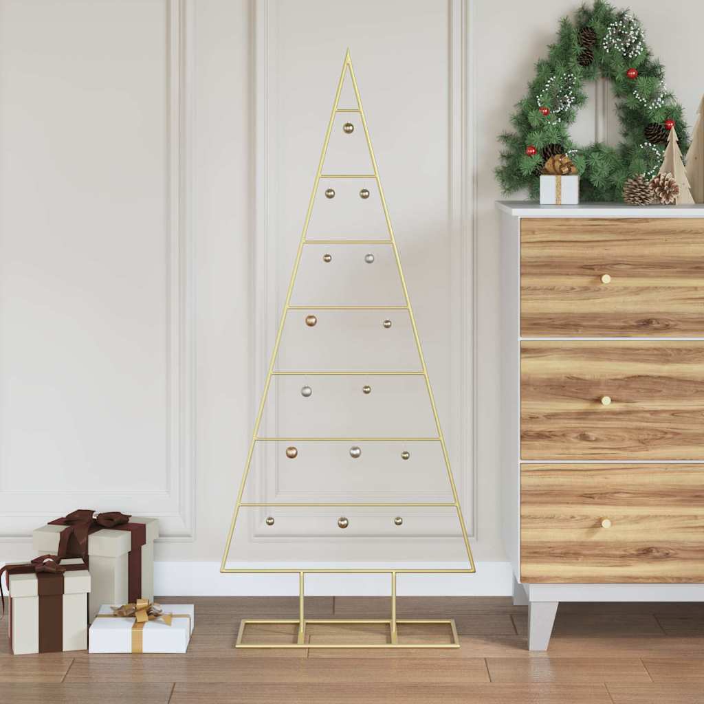 Albero di Natale in metallo Oro 125 cm