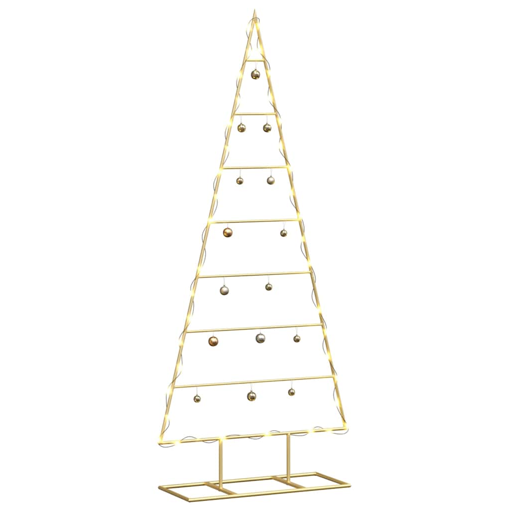 Albero di Natale in metallo Oro 125 cm
