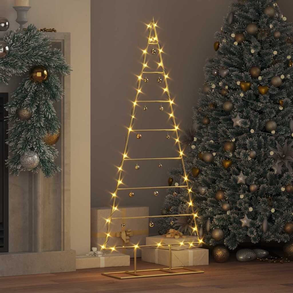 Albero di Natale in metallo Oro 125 cm