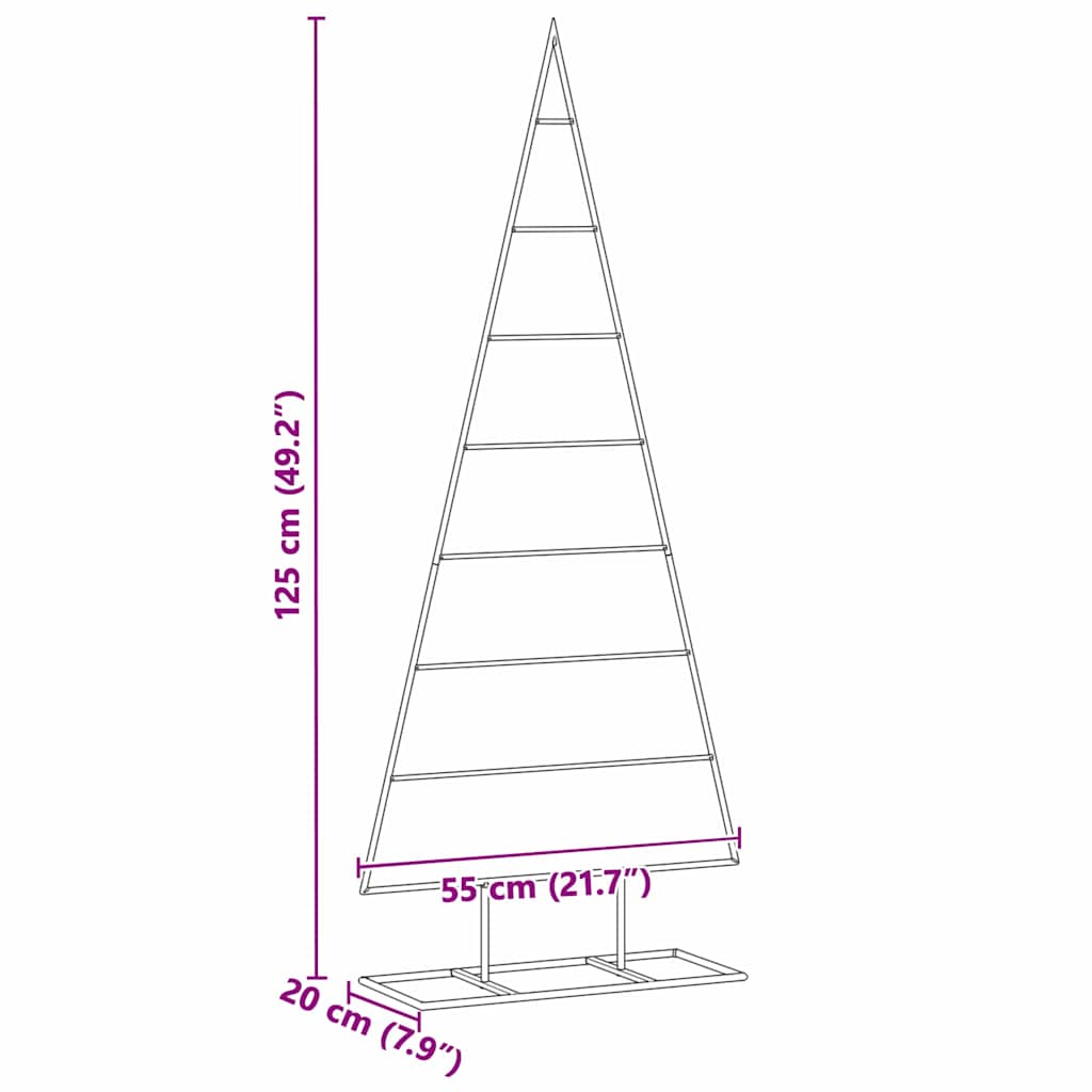 Albero di Natale in metallo Oro 125 cm