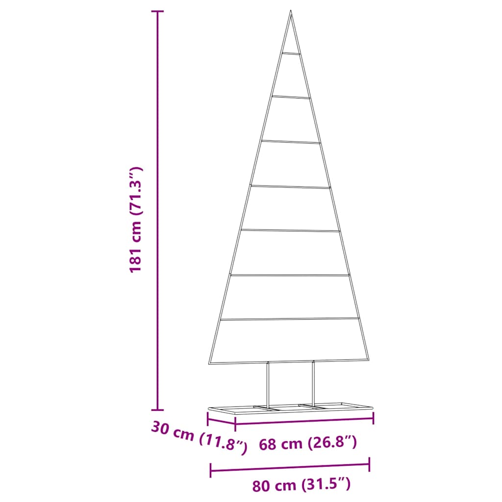 Albero di Natale in metallo Oro 181 cm