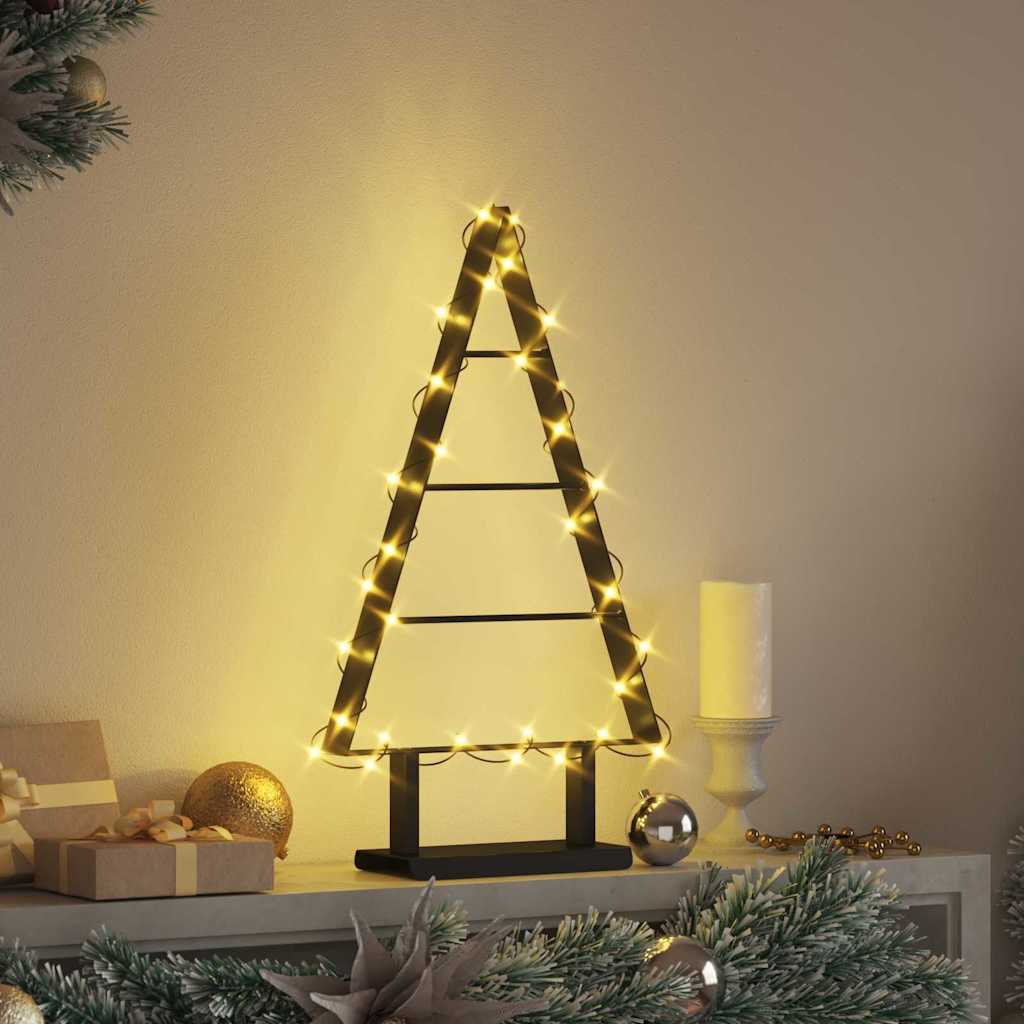 Albero di Natale in metallo Nero 60 cm Acciaio