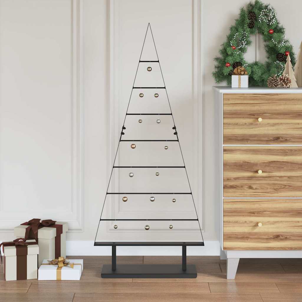Albero di Natale in metallo Nero 125,5 cm Acciaio