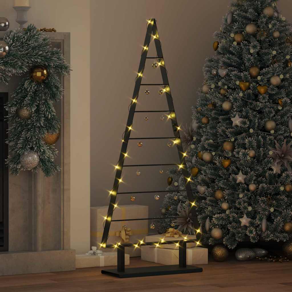 Albero di Natale in metallo Nero 125,5 cm Acciaio