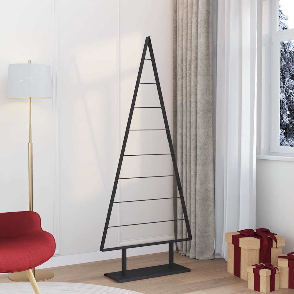 Albero di Natale in metallo Nero 180 cm Acciaio