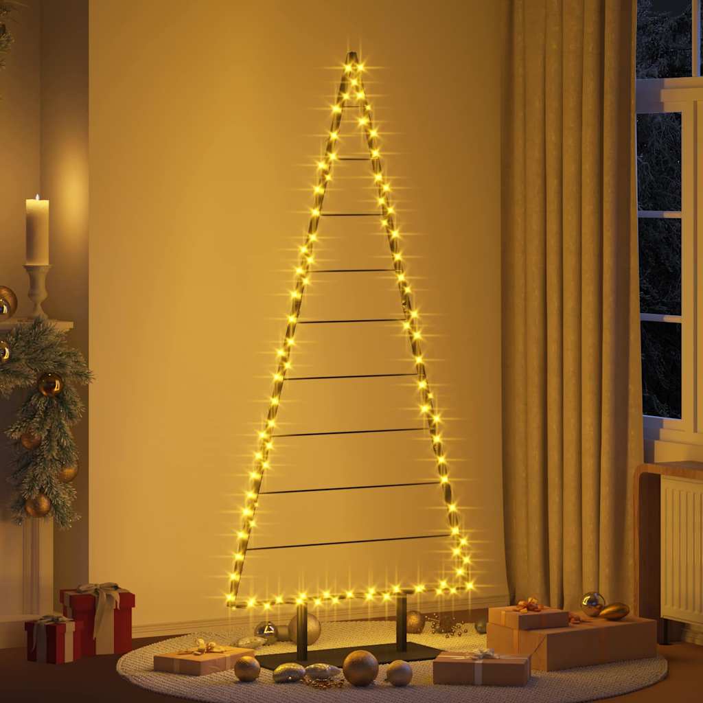Albero di Natale in metallo con supporto Nero 210 cm Acciaio