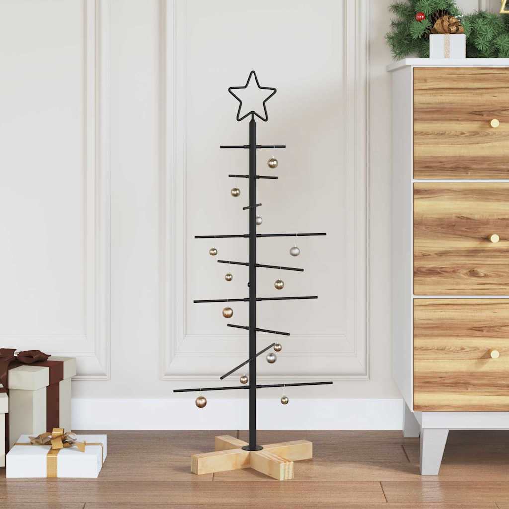 Albero di Natale in metallo Nero 89 cm