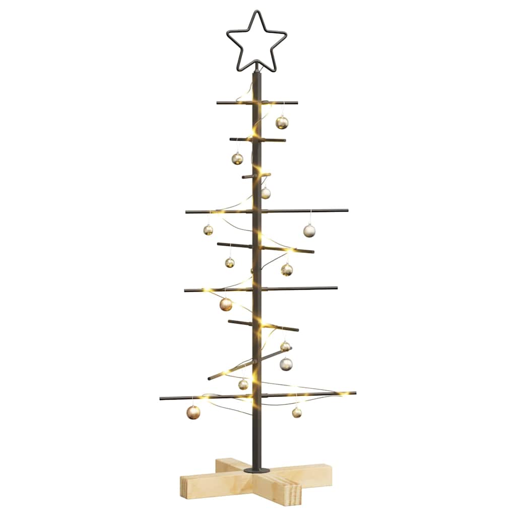 Albero di Natale in metallo Nero 89 cm
