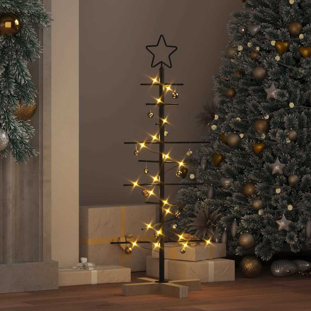 Albero di Natale in metallo Nero 89 cm