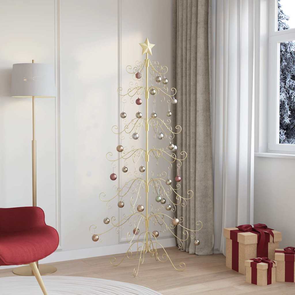 Albero di Natale in metallo Oro 180 cm