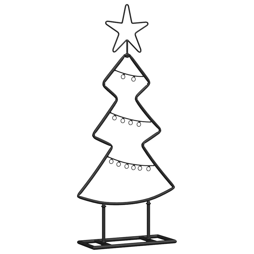 Albero di Natale in metallo Nero 60 cm Acciaio