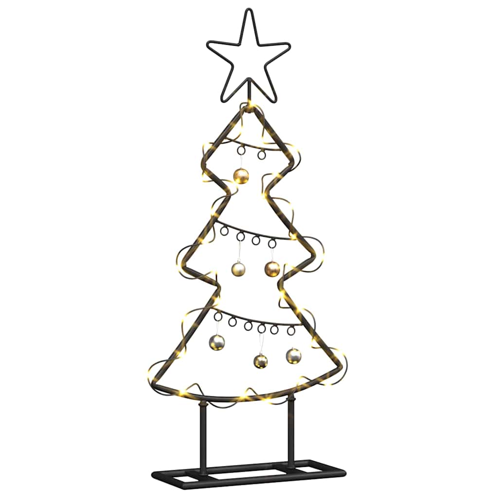 Albero di Natale in metallo Nero 60 cm Acciaio