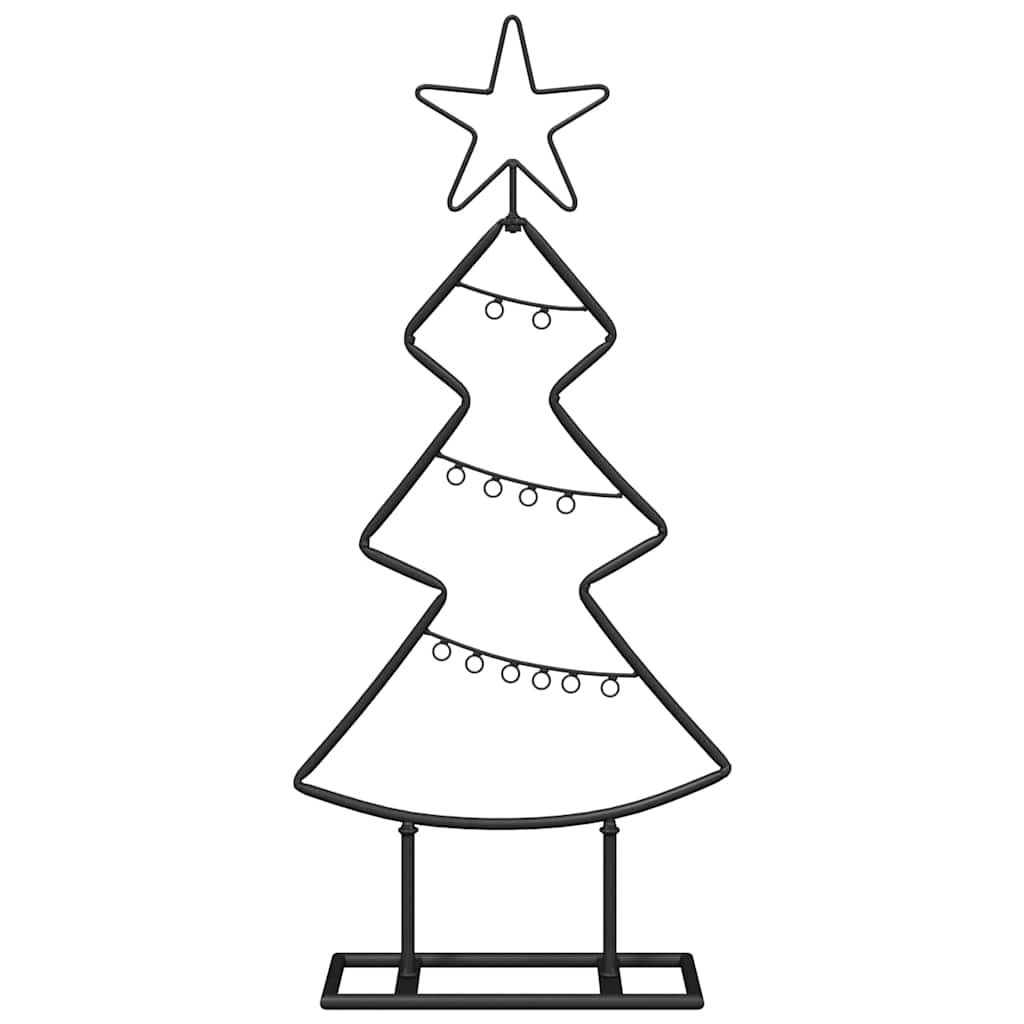 Albero di Natale in metallo Nero 60 cm Acciaio