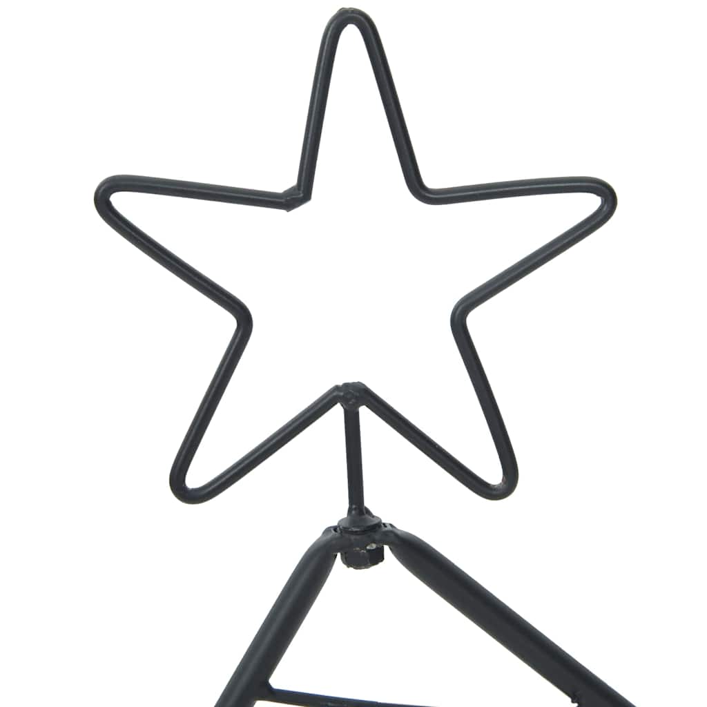 Albero di Natale in metallo Nero 60 cm Acciaio