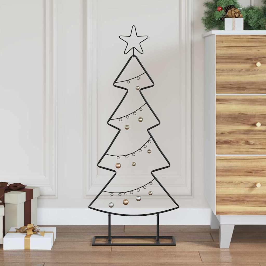 Albero di Natale in metallo Nero 90,5 cm Acciaio