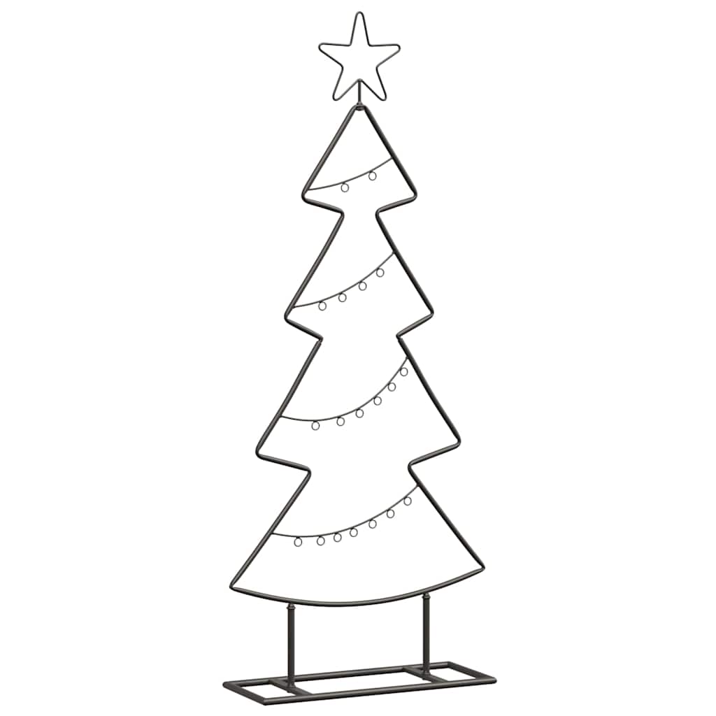 Albero di Natale in metallo Nero 90,5 cm Acciaio