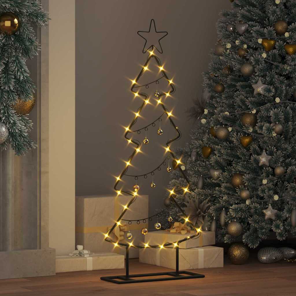 Albero di Natale in metallo Nero 90,5 cm Acciaio