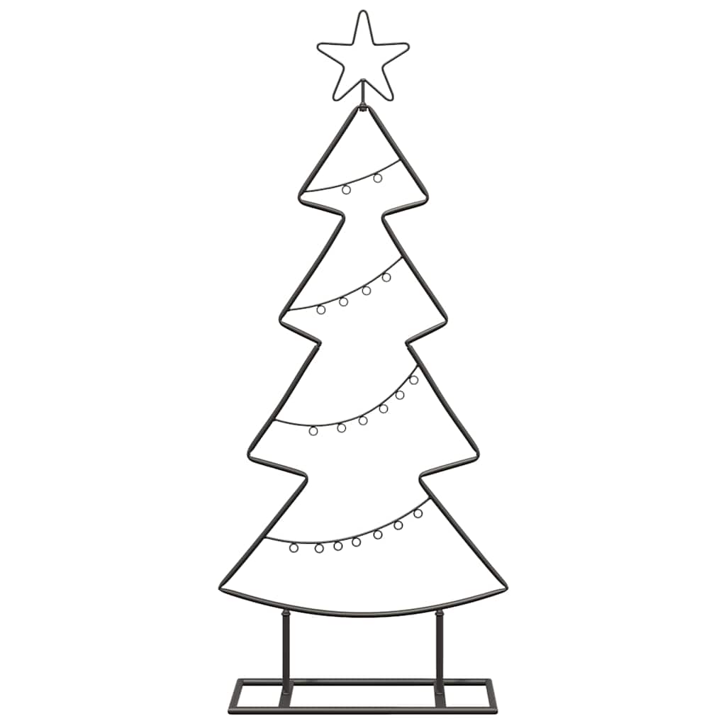 Albero di Natale in metallo Nero 90,5 cm Acciaio