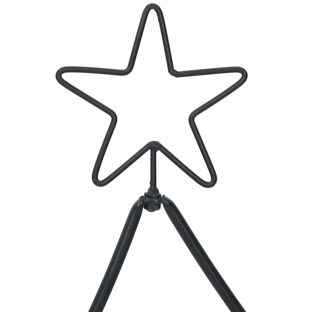Albero di Natale in metallo Nero 90,5 cm Acciaio