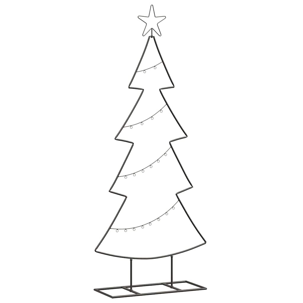 Albero di Natale in metallo Nero 125 cm Acciaio