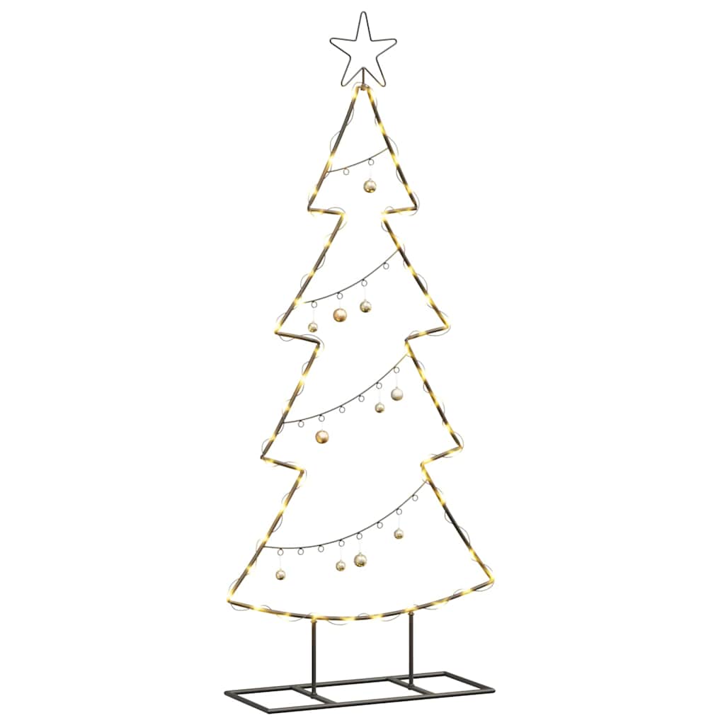 Albero di Natale in metallo Nero 125 cm Acciaio