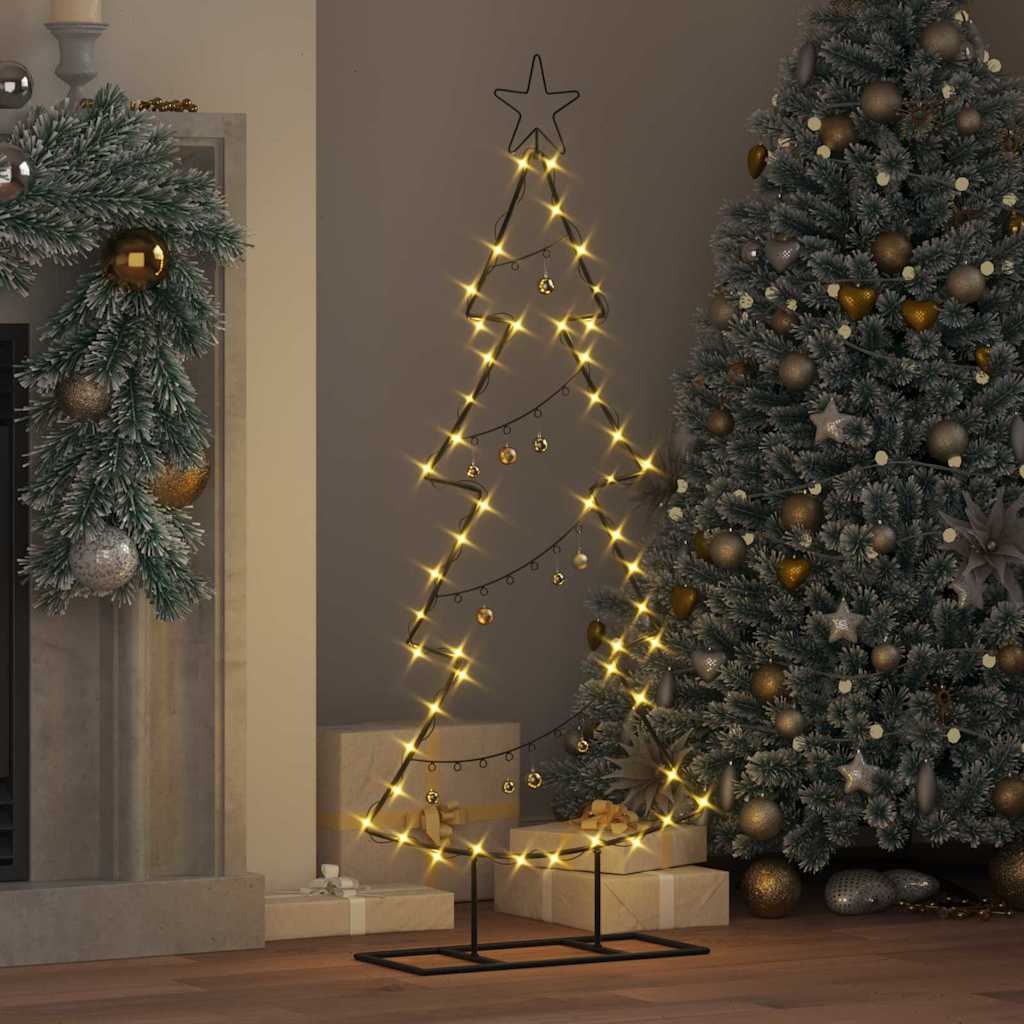 Albero di Natale in metallo Nero 125 cm Acciaio