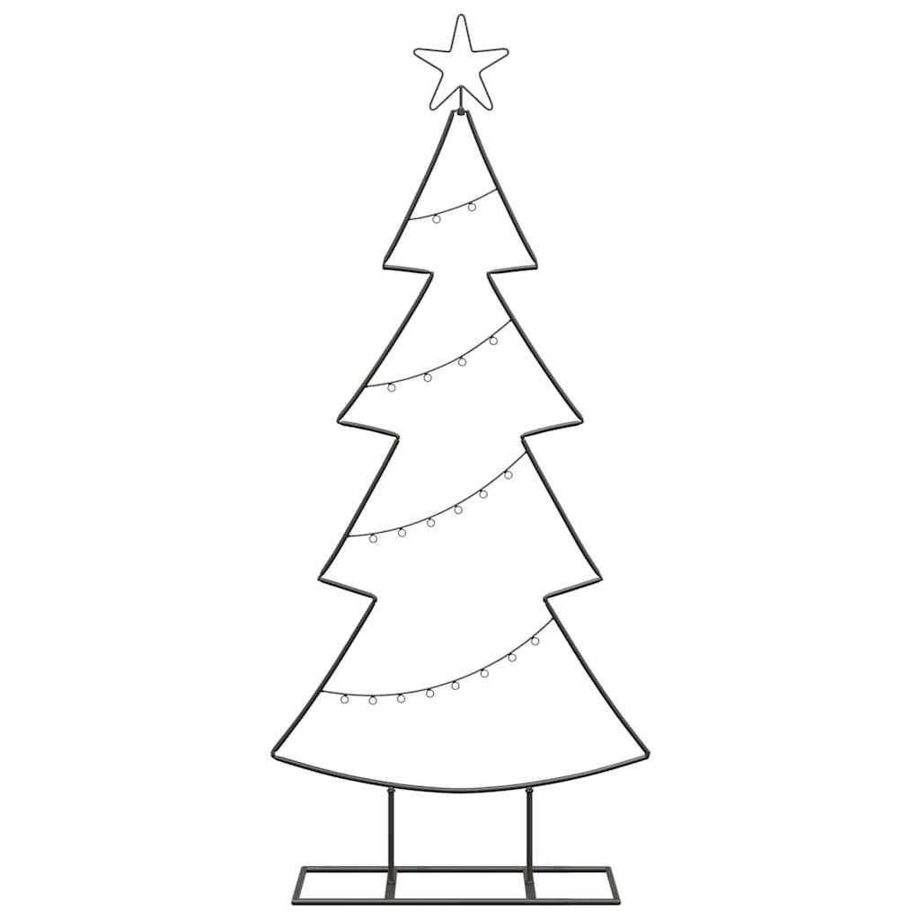 Albero di Natale in metallo Nero 125 cm Acciaio
