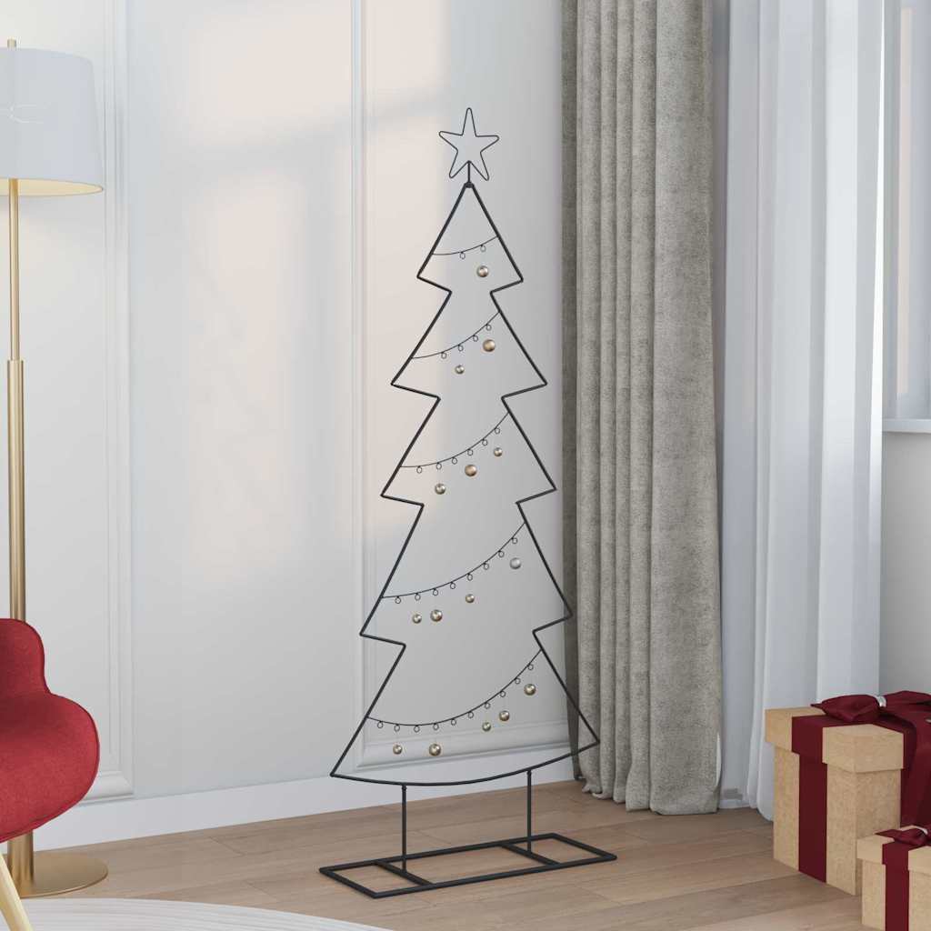 Albero di Natale in metallo Nero 150 cm Acciaio