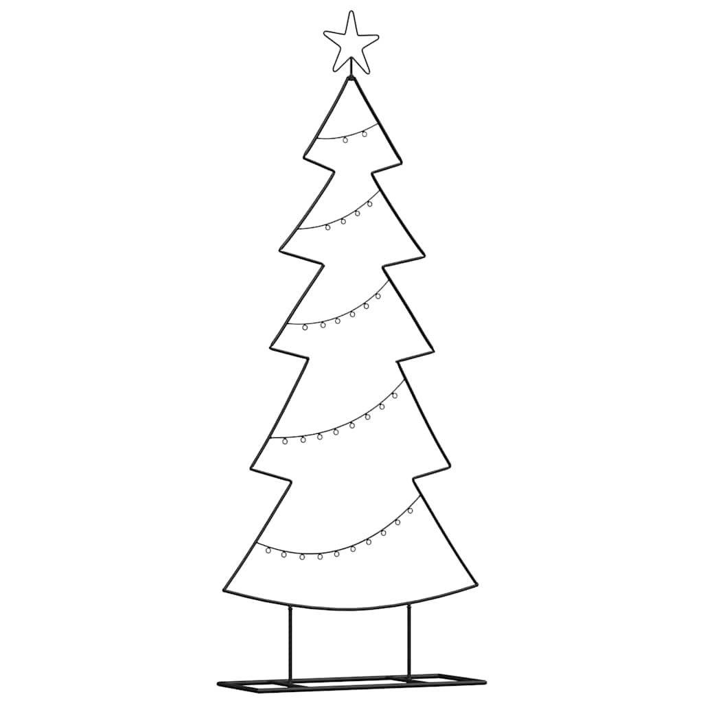 Albero di Natale in metallo Nero 150 cm Acciaio
