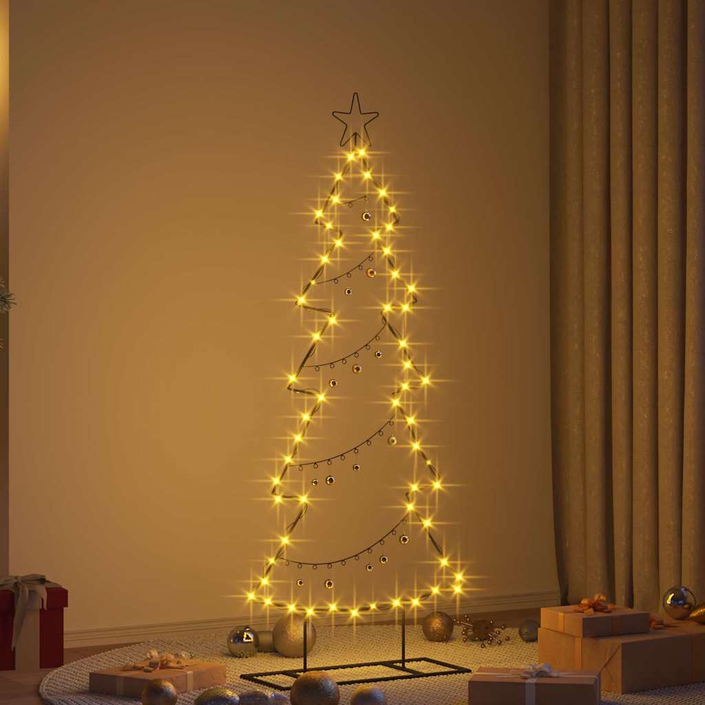 Albero di Natale in metallo Nero 150 cm Acciaio