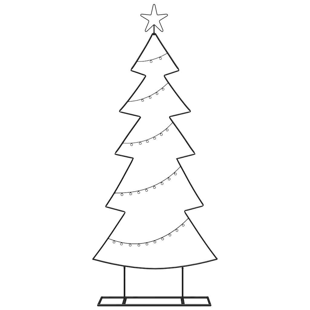 Albero di Natale in metallo Nero 150 cm Acciaio
