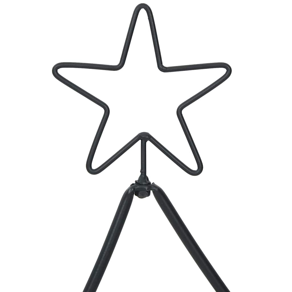 Albero di Natale in metallo Nero 150 cm Acciaio