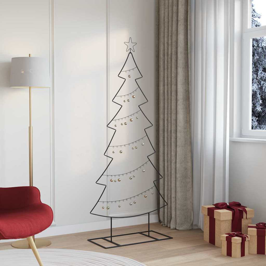 Albero di Natale in metallo Nero 180 cm Acciaio