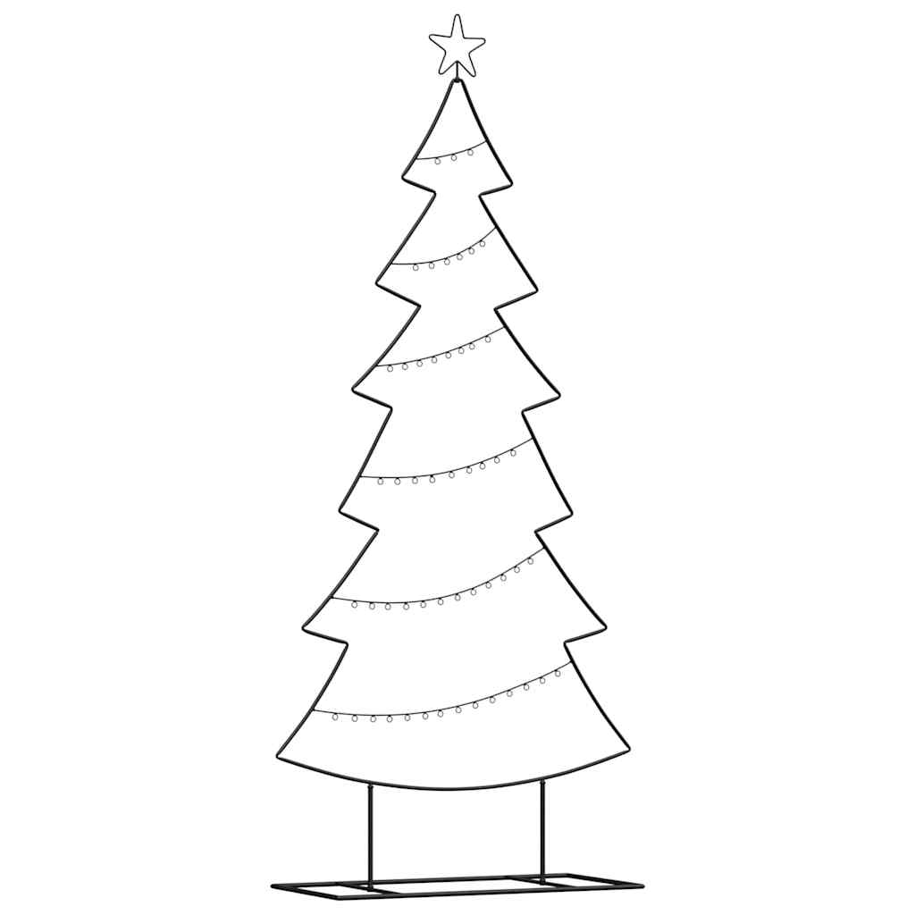 Albero di Natale in metallo Nero 180 cm Acciaio