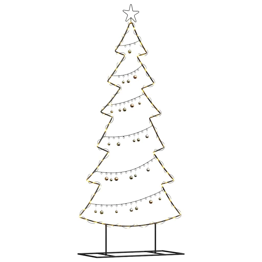Albero di Natale in metallo Nero 180 cm Acciaio