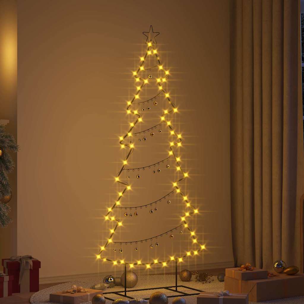 Albero di Natale in metallo Nero 180 cm Acciaio