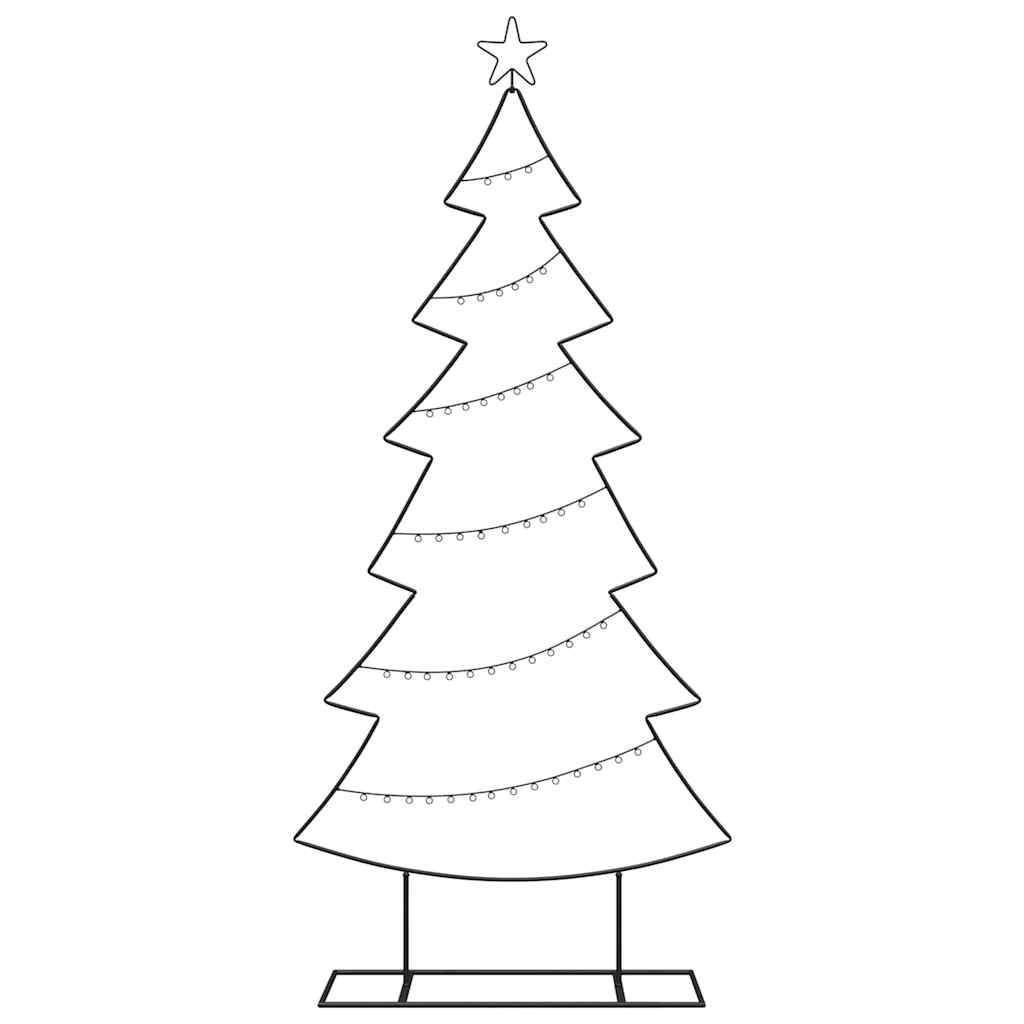 Albero di Natale in metallo Nero 180 cm Acciaio