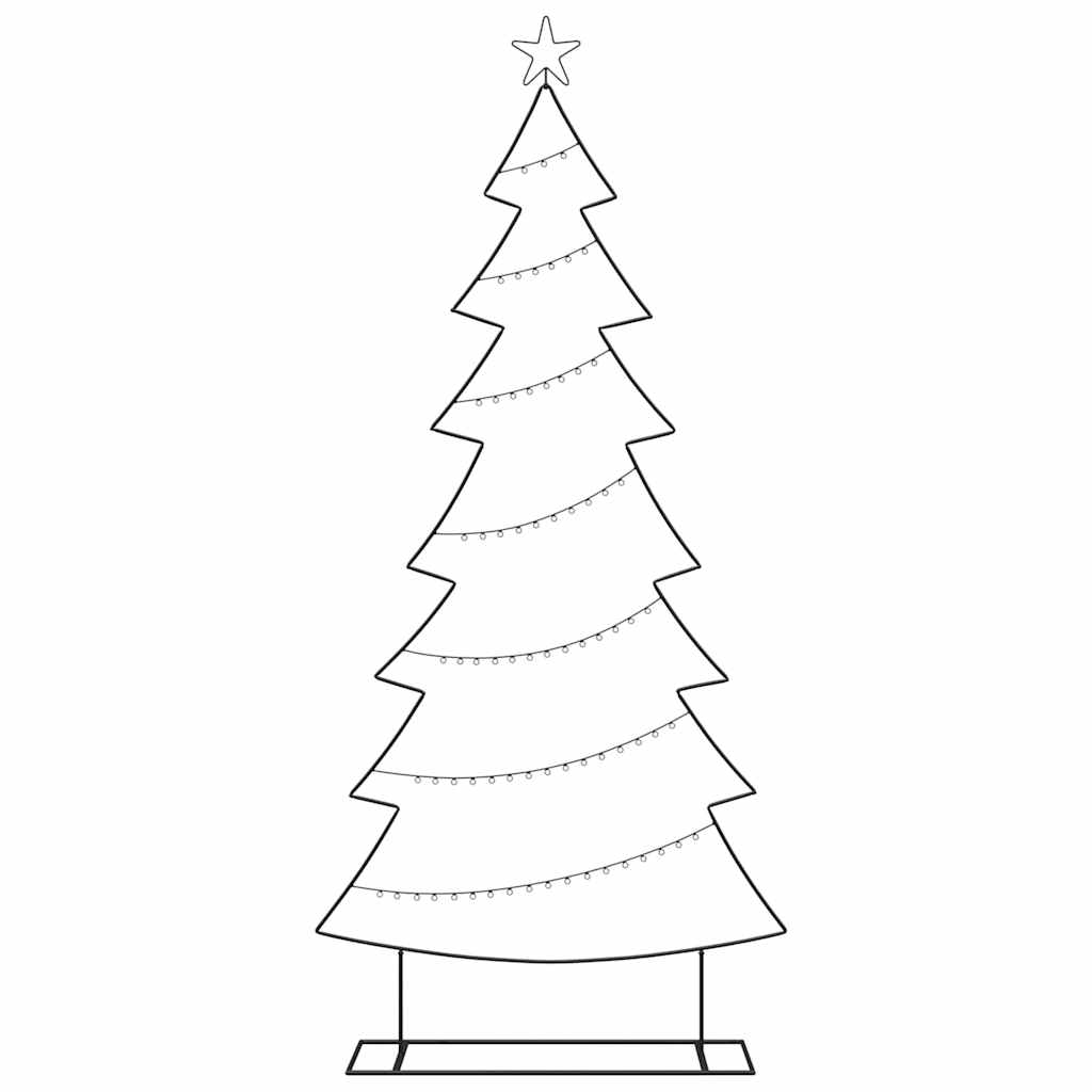 Albero di Natale in metallo Nero 210 cm Acciaio