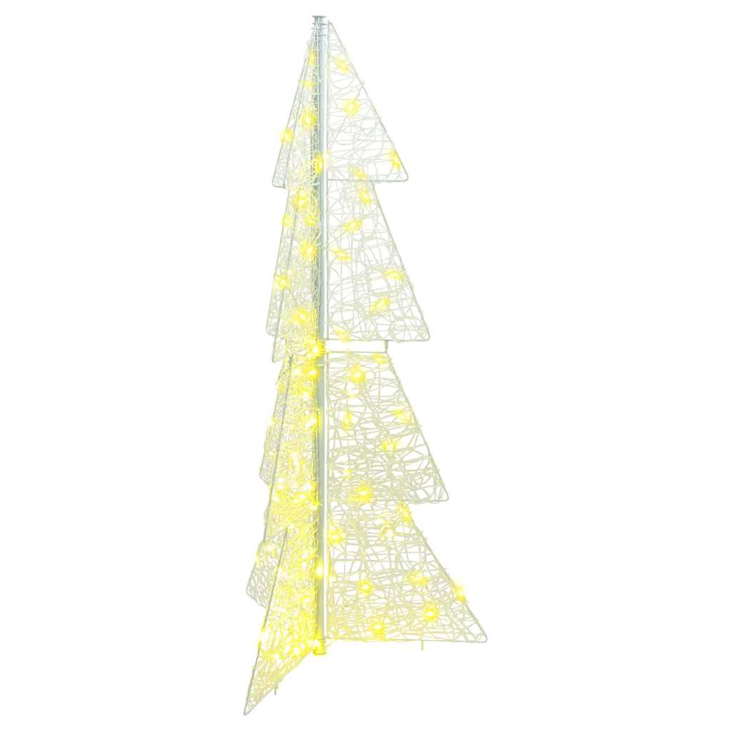 Albero di Natale 100 LED Bianco caldo 120 cm Acrilico