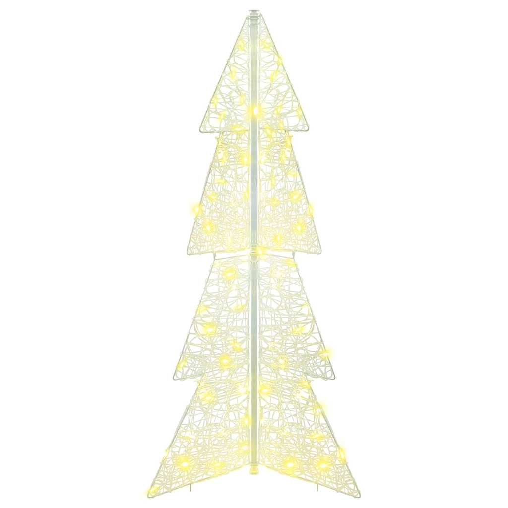Albero di Natale 100 LED Bianco caldo 120 cm Acrilico