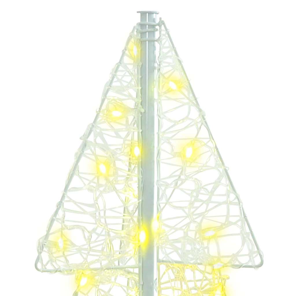 Albero di Natale 100 LED Bianco caldo 120 cm Acrilico