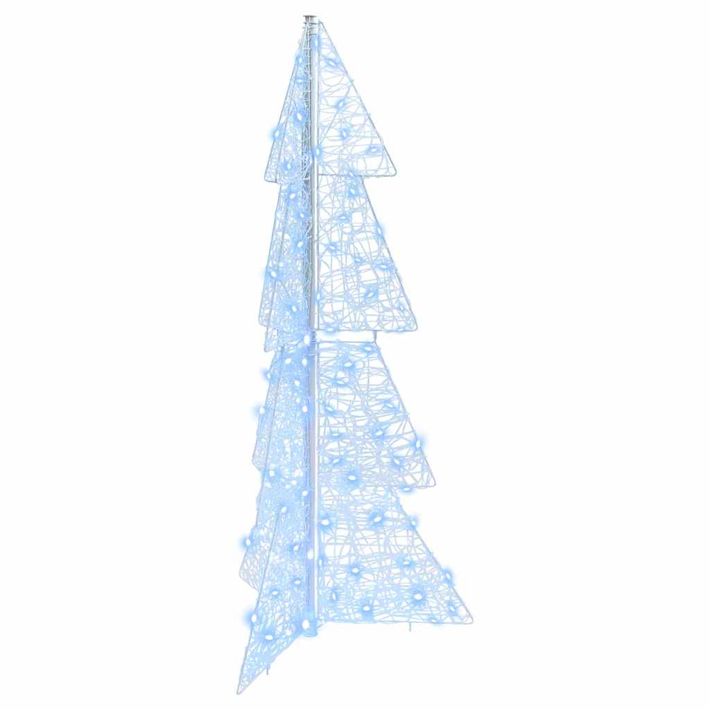 Albero di Natale 100 LED Bianco Freddo 120 cm Acrilico