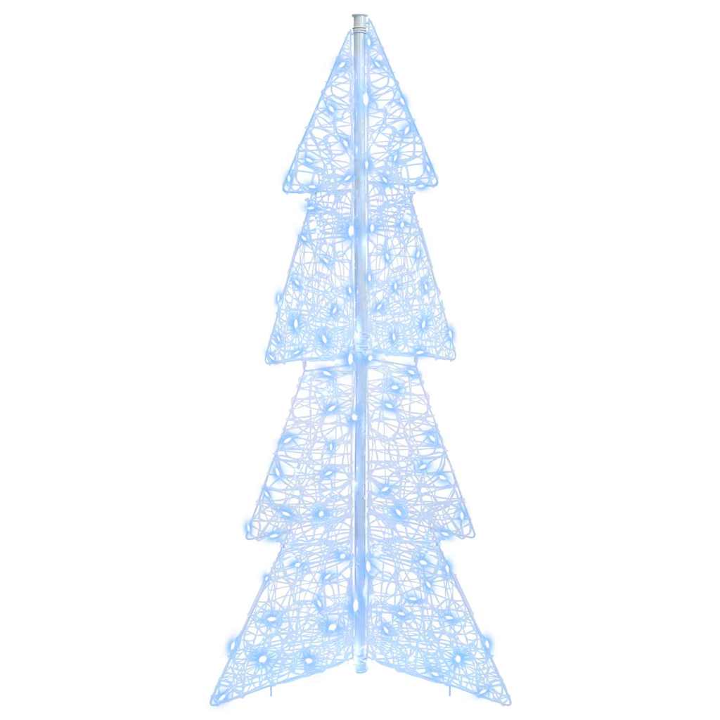 Albero di Natale 100 LED Bianco Freddo 120 cm Acrilico