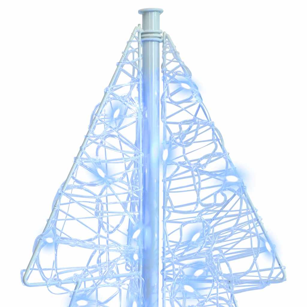 Albero di Natale 100 LED Bianco Freddo 120 cm Acrilico