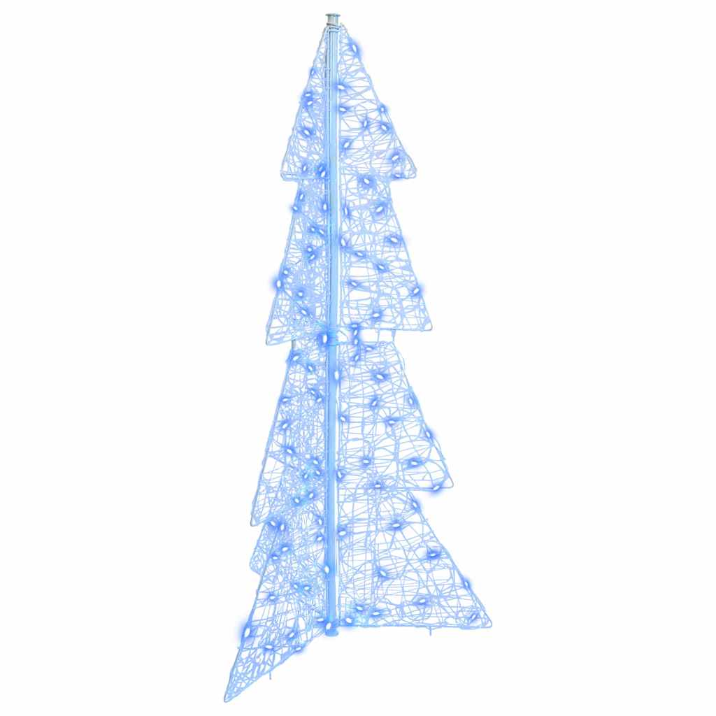 Albero di Natale 100 LED Blu 120 cm Acrilico