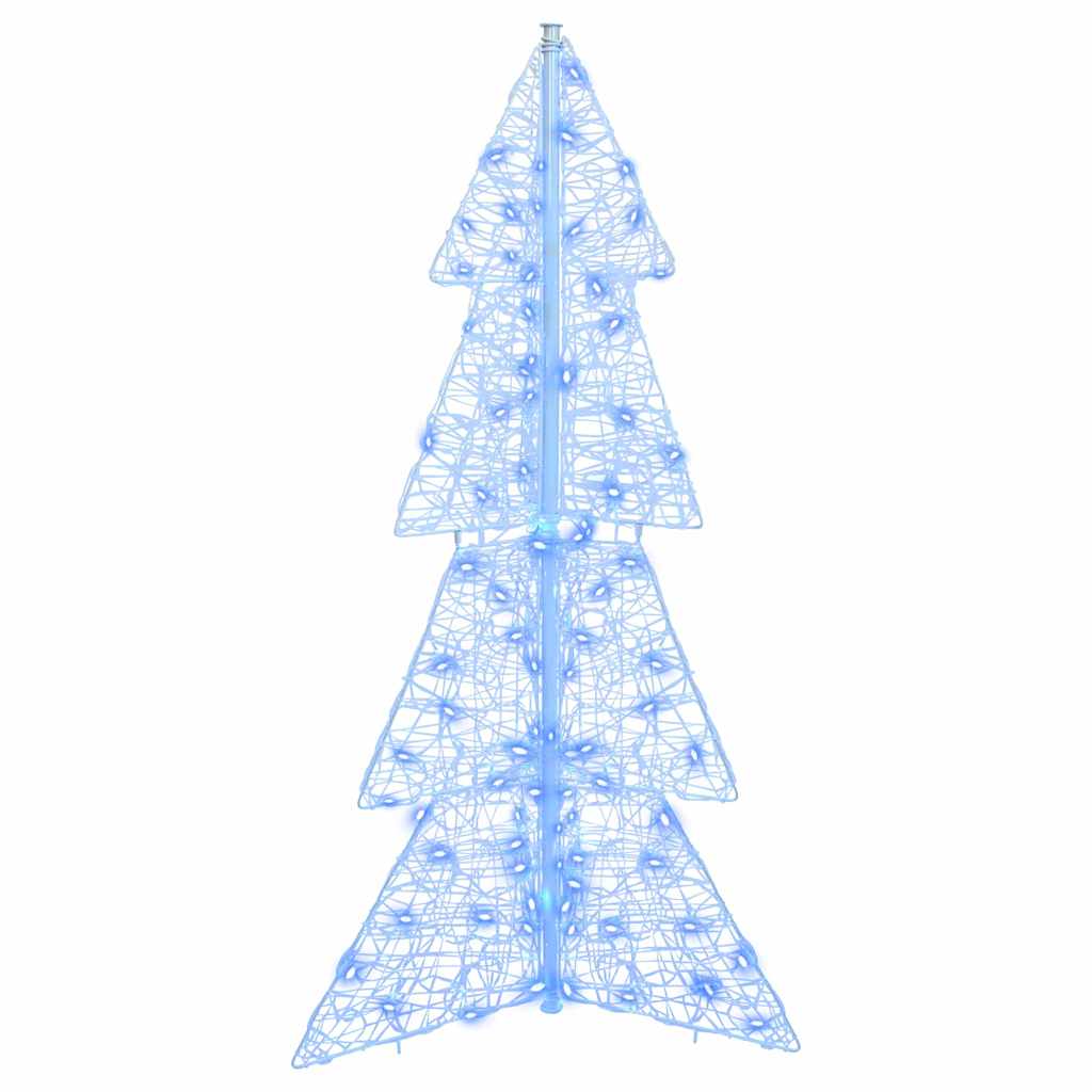 Albero di Natale 100 LED Blu 120 cm Acrilico