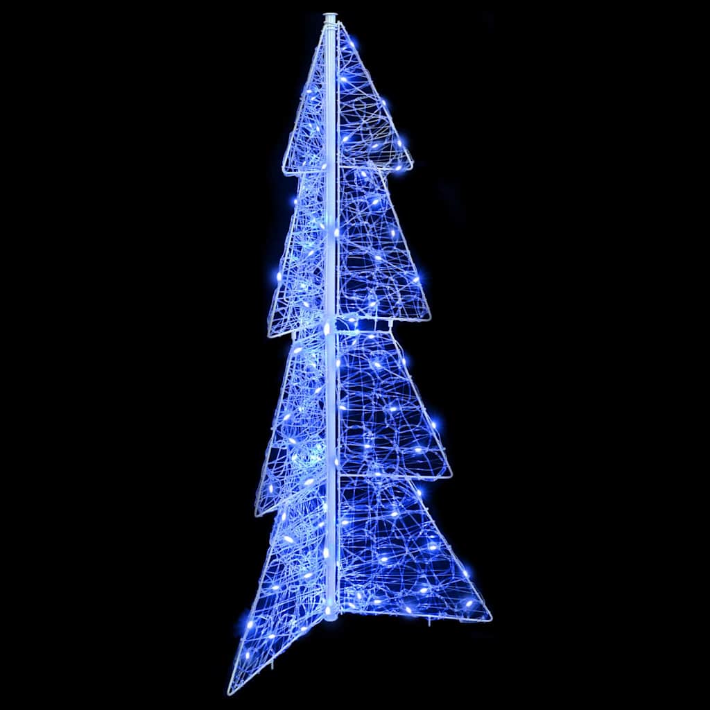 Albero di Natale 100 LED Blu 120 cm Acrilico