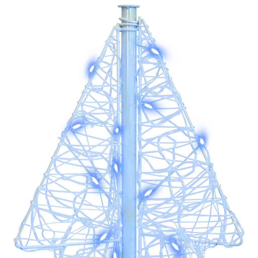 Albero di Natale 100 LED Blu 120 cm Acrilico